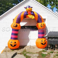 Entering Door On Sale Reuse For Years Peculiar Halloween Funny Party Decorations Inflatable Pumpkin Multiple Stacks Archway