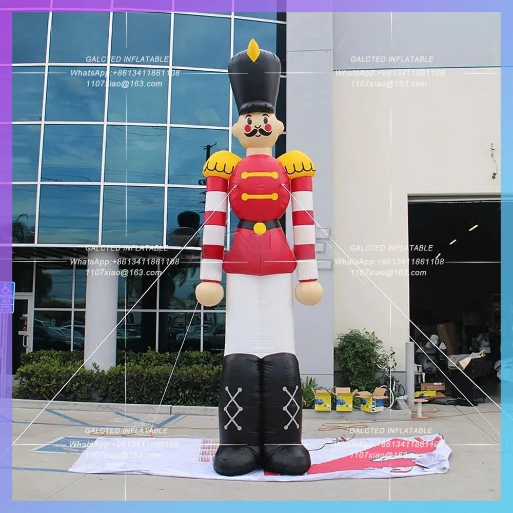 Inflatable Nutcracker Soldier Outside 20ft Christmas  Decorations With LED Lights For Yard Lawn Garden Holiday Party