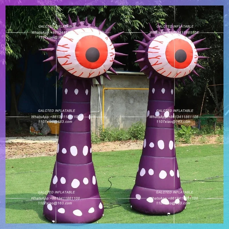 Purple One-eyed Monster Balloon10ft/3 Metres Height For Halloween Decoration Horror Plant Props