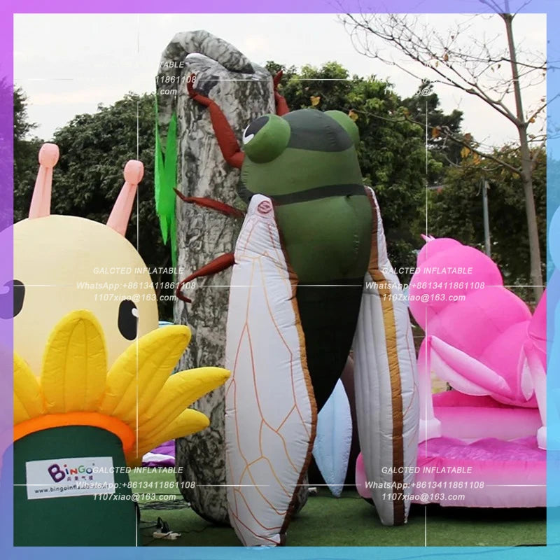 Inflatable Cicada Decorations Inflatable Toys 3.4m Height Big  Inflated Cartoon Toys for Party Event Home Decoration-Toys