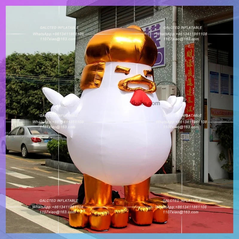 Inflatable Chicken 10 Feet  Customized Trump / 3 Meters Inflatables Advertising