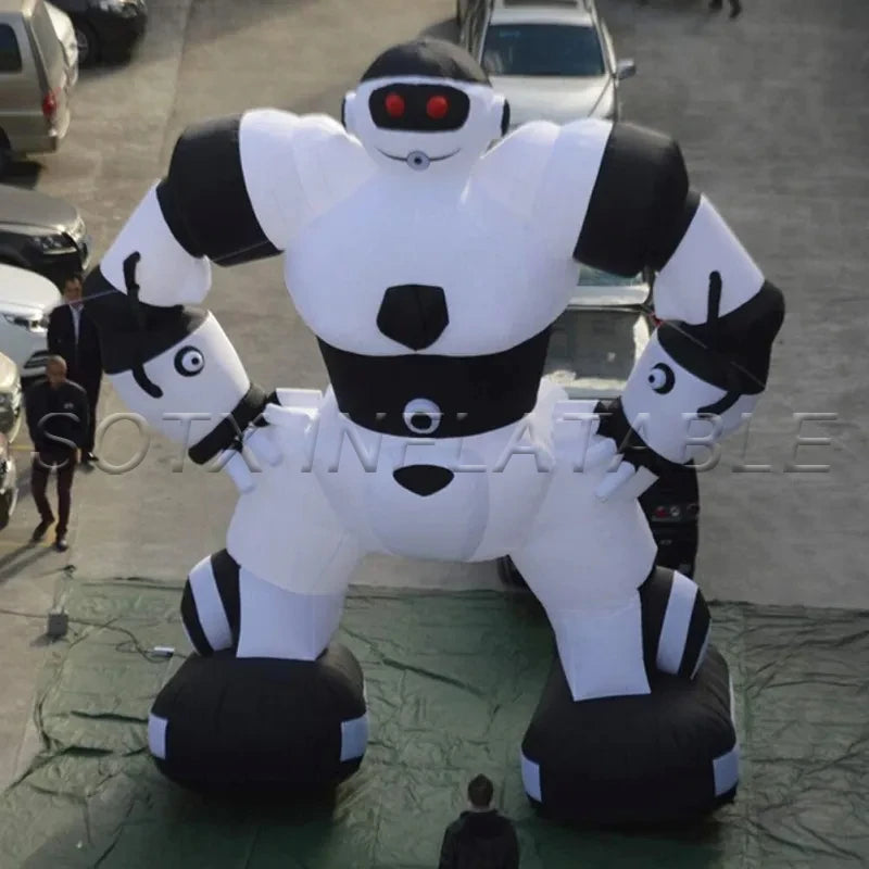 Business Store Party 3m/6m Giant Inflatable Robot Outdoor Indoor Advertising Inflatable Robot Cartoon Model for Event
