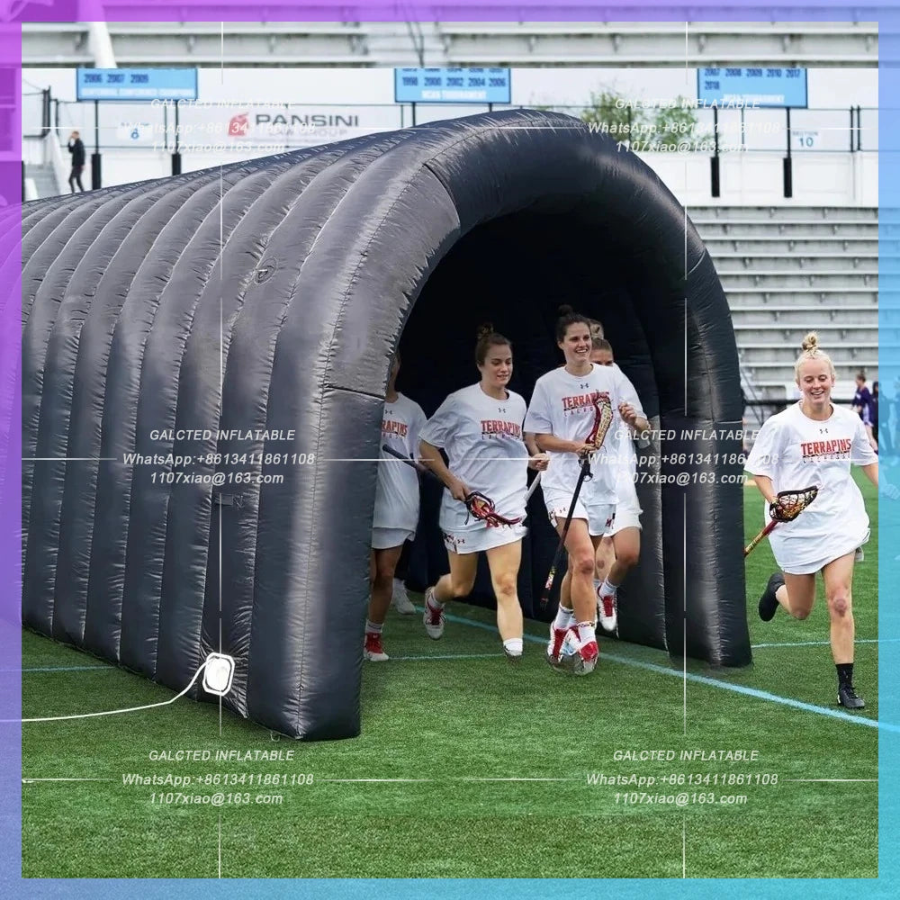 Inflatable Sports Tunnel Entrance Blow up inflatable tunnel tent Versatile Football with Blower for Business Advertising Parties