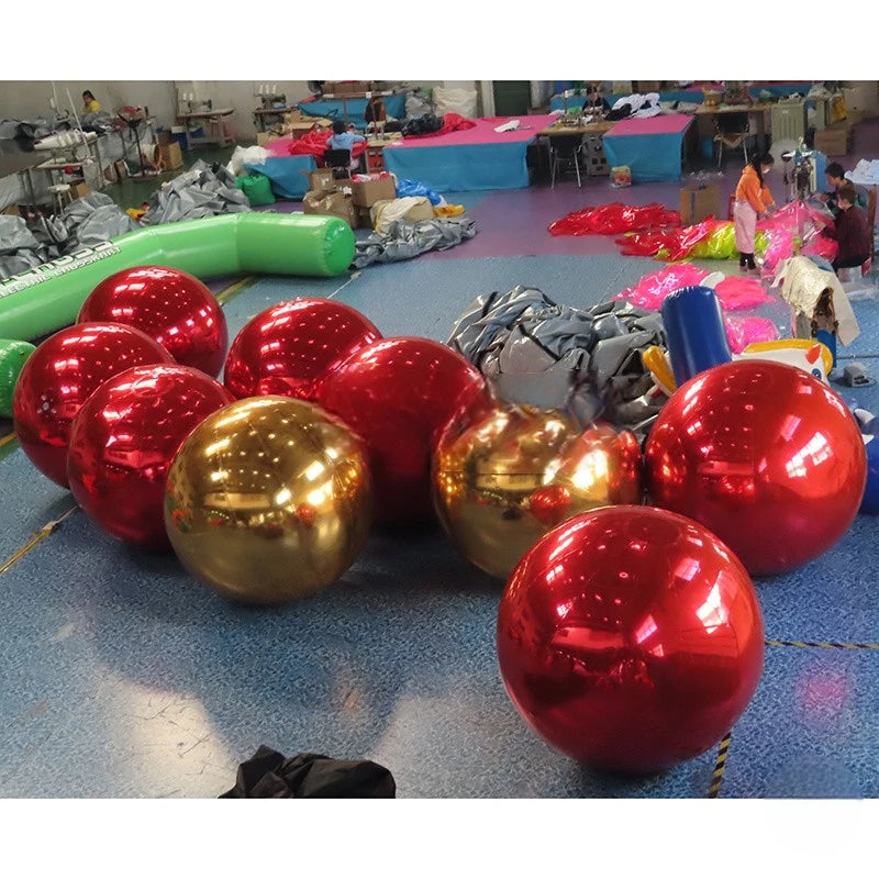 Inflatable Reflective Colorful PVC Ball,Inflatable Christmas Mirror Sphere, 5 pieces a lot Mirror Balls