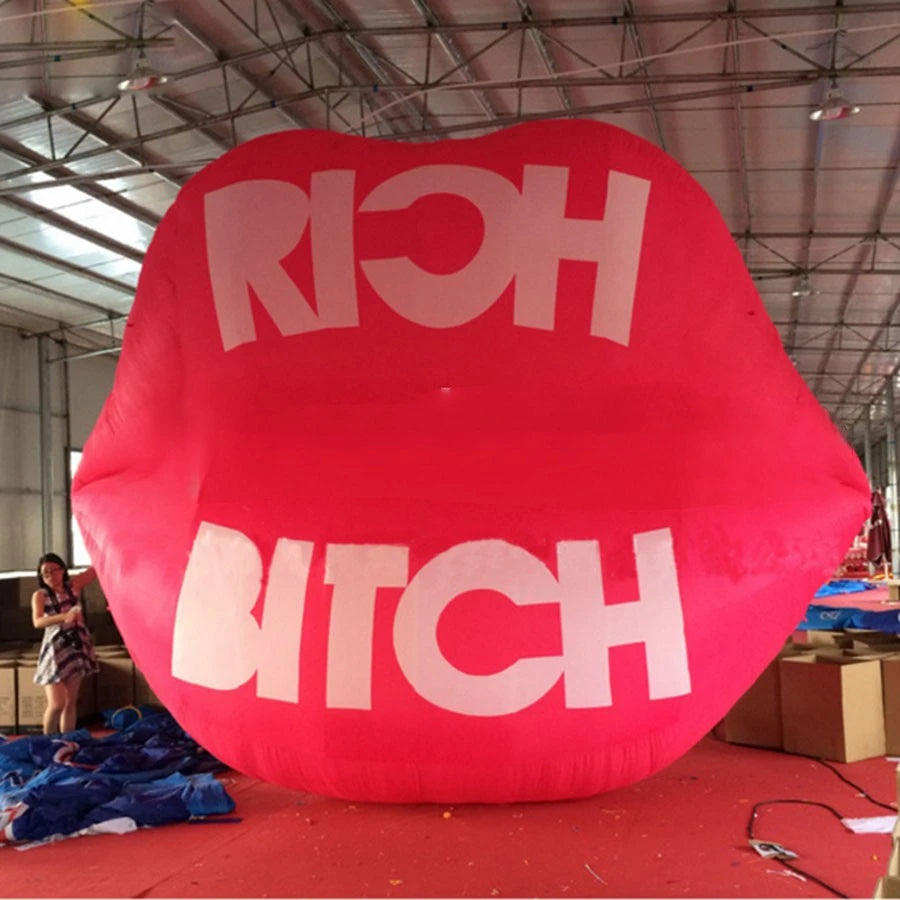 Valentines Decorations Giant Inflatable Kisses Love lip shape model for