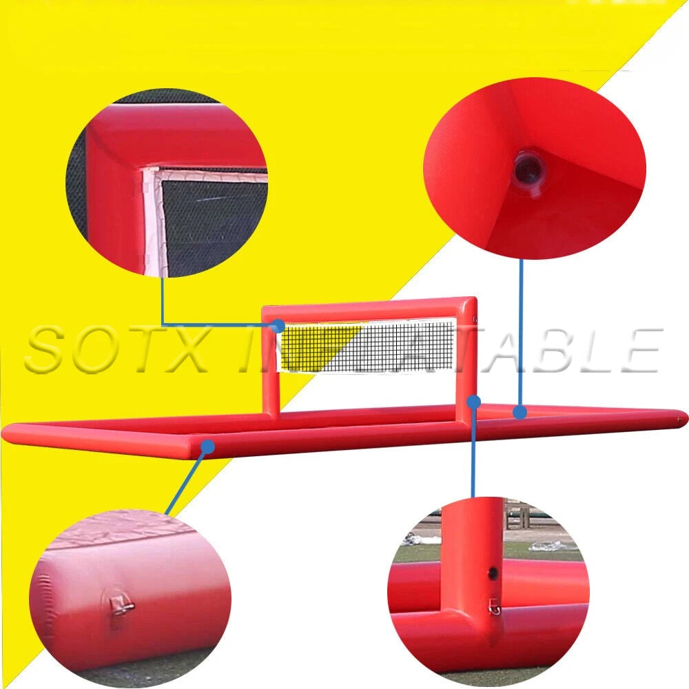 Sport Game Party 33ft Inflatable Beach Volleyball Court Outdoor Inflatable Volleyball Pool Water Volleyball Field for