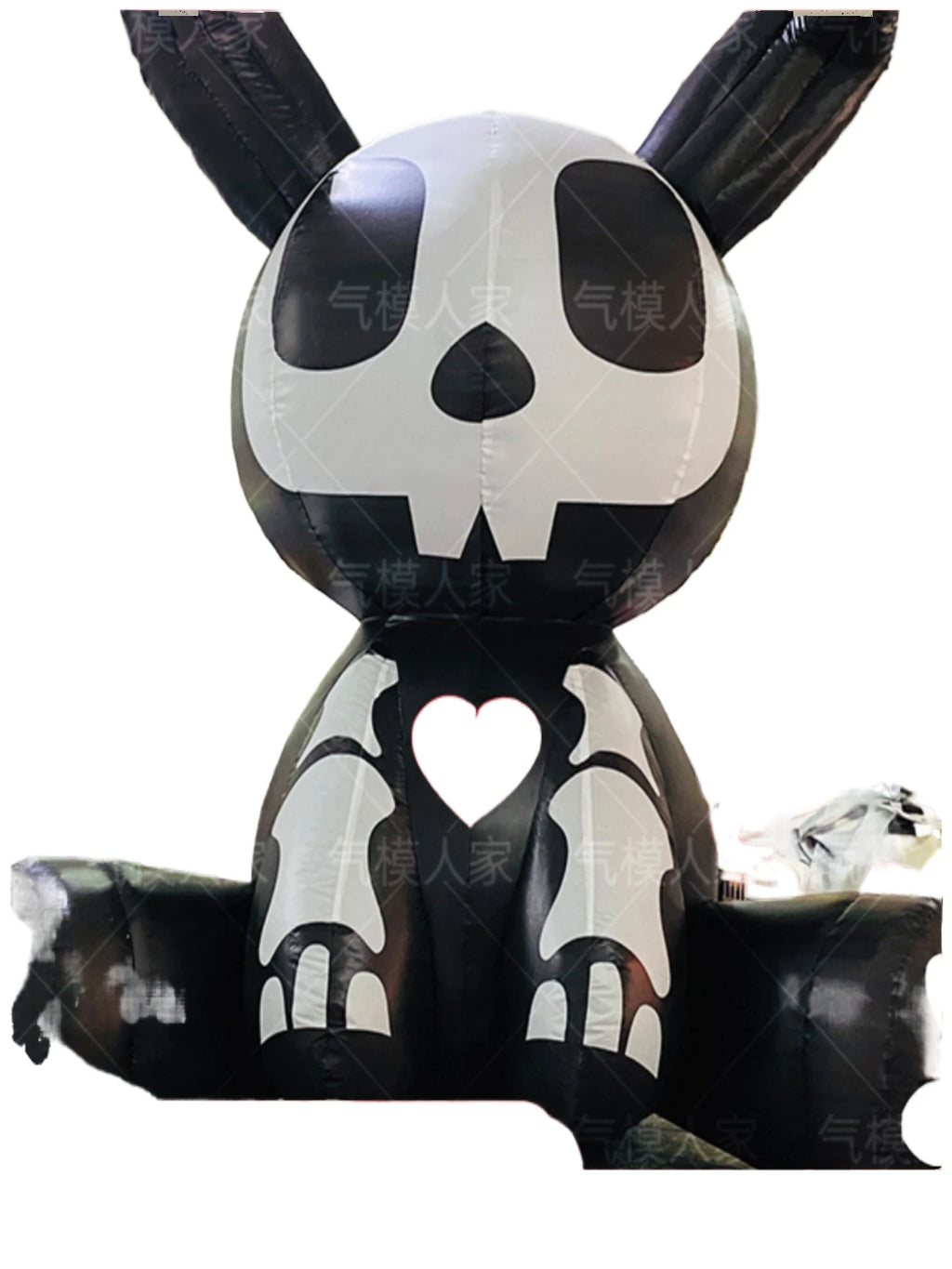 Halloween Inflatable Skull Bunny - Spooky Props for Shopping Malls and Party Decorations