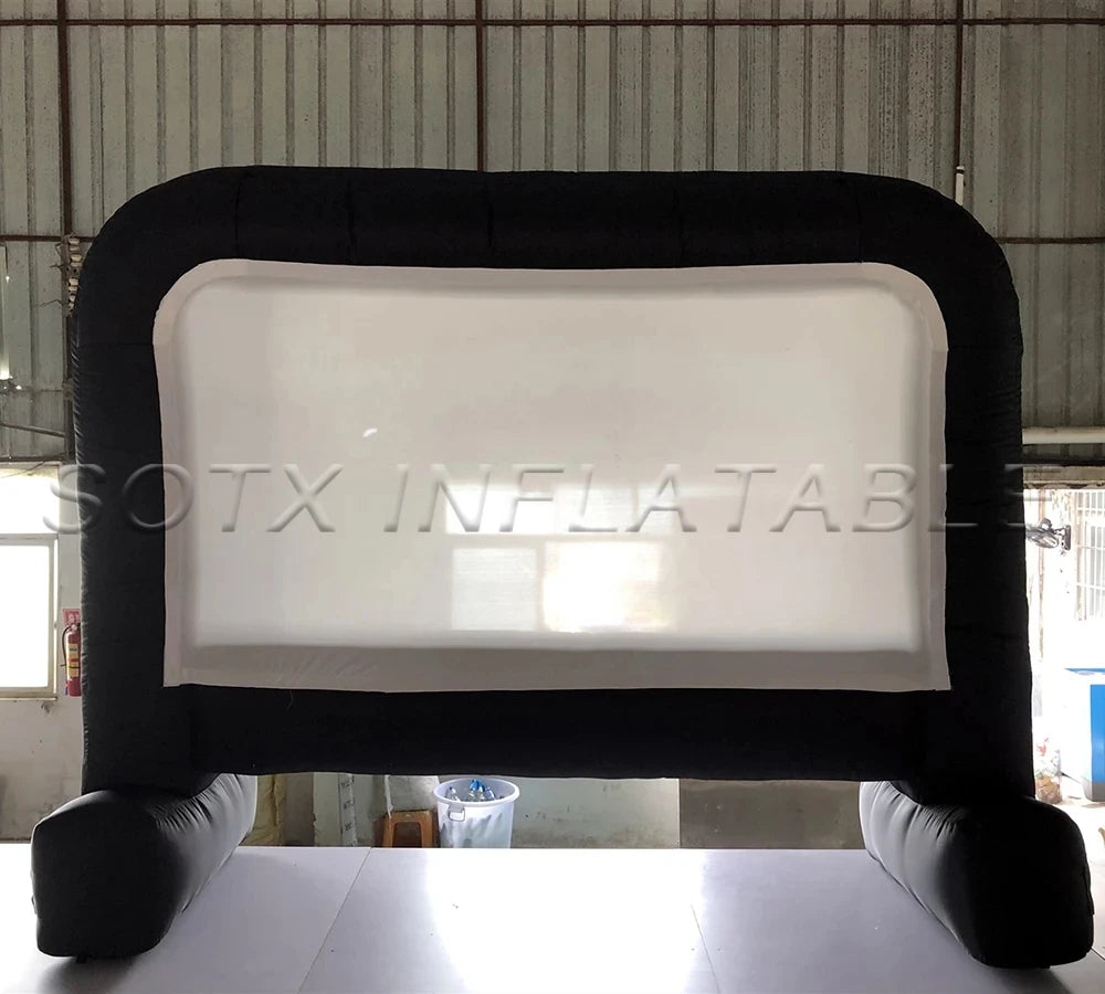with blower for family Outdoor Inflatable movie screen advertising inflatable cinema projection screen best sale