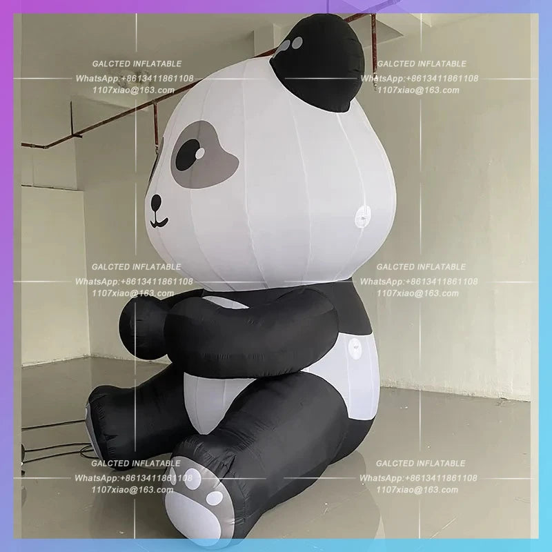 fair photo punch cute Inflatable panda bag outdoor activities IP custom animal parent-child education