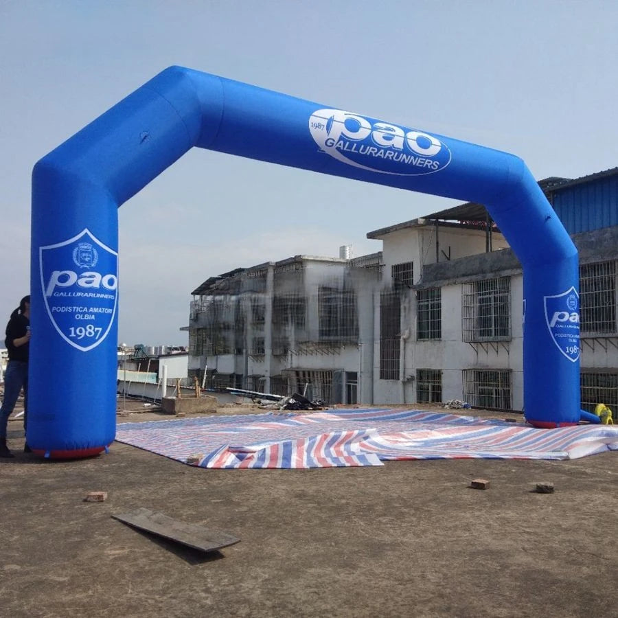 with removable banner for running Finish line Inflatable Race Arch,Customized logo 8x4m sport game gate balloon