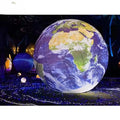 For Party Decoration Airtight PVC Inflatable Earth Ball With Led Lights Giant Inflatable Earth Globe Solar System Planet Balloon