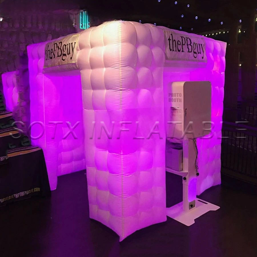 professional supplier Mobile Led bulb inflatable digital photo booth,photo party cube with free air blower by most