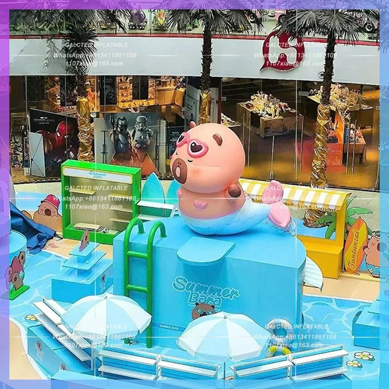 cartoon cool summer atmosphere Inflatable man fish capybara air model shopping mall camp beach bar stage lighting props