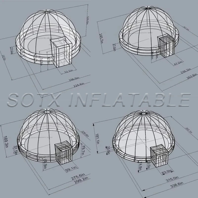 Teaching Planetarium Giant Inflatable Planetarium Projection Dome Planetarium Dome Tent with Floor Mat for Outdoor School