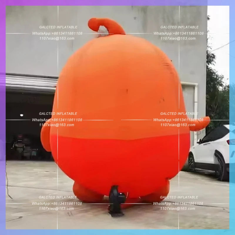 inflatable cartoon doll standing Factory supplied custom 3meter red and green Q version inflatable model decoration advertising