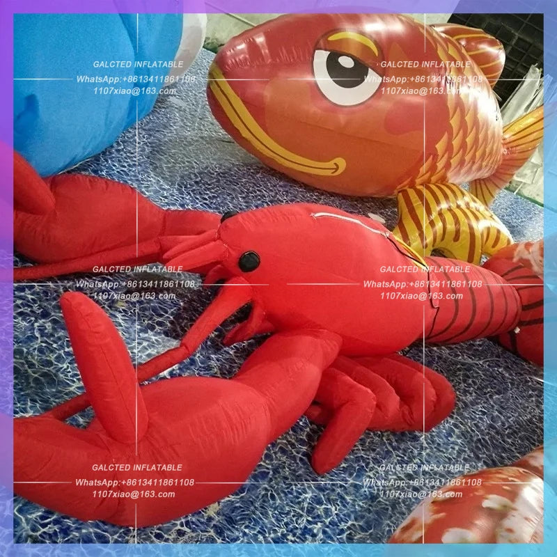 Fish Crab Lobster Balloon Giant Inflatable Shark Mouth Arch Large  Cartoon Ocean Themed Props for Decoration