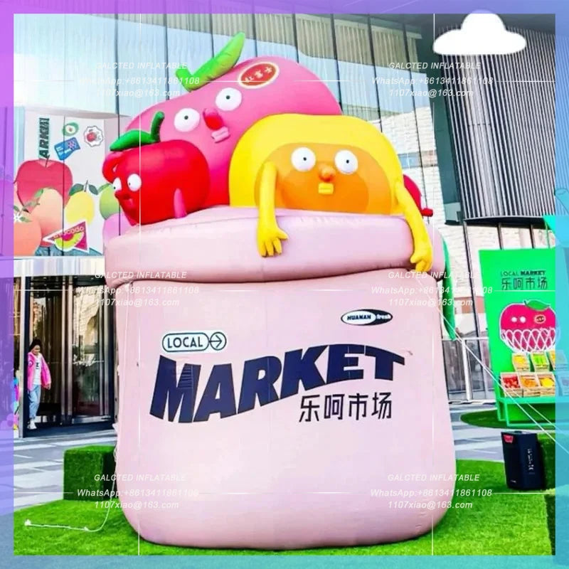 Bar Bazaar Rural Party atmosphere props Inflatable Sacks Apple Air Model Shopping Mall