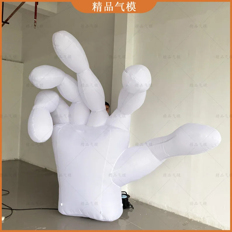 Inflatable Halloween Ghost Hand - Spooky Prop for Bars, Malls, and Haunted House Decorations