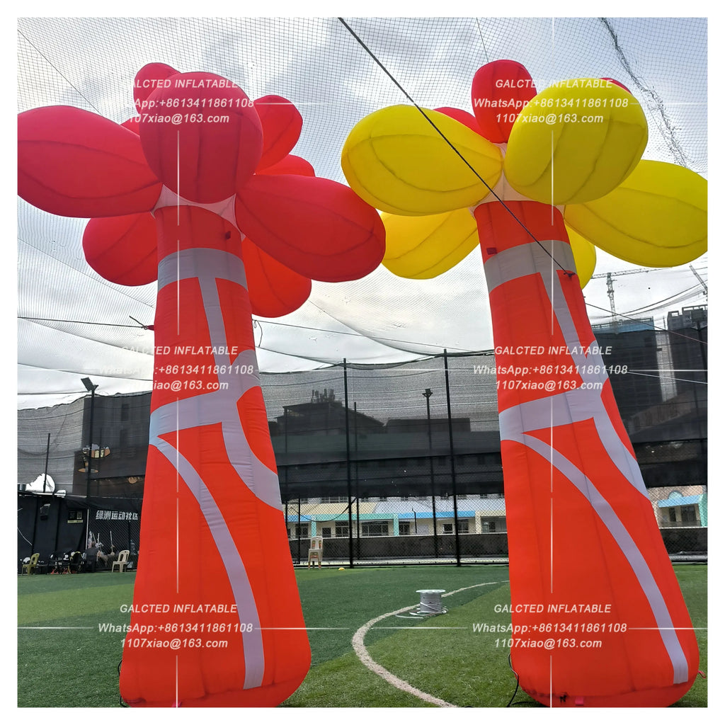 Inflatable Exotic Plant With Blower Giant Outdoor Advertising Display For Event Decoration And Promotion