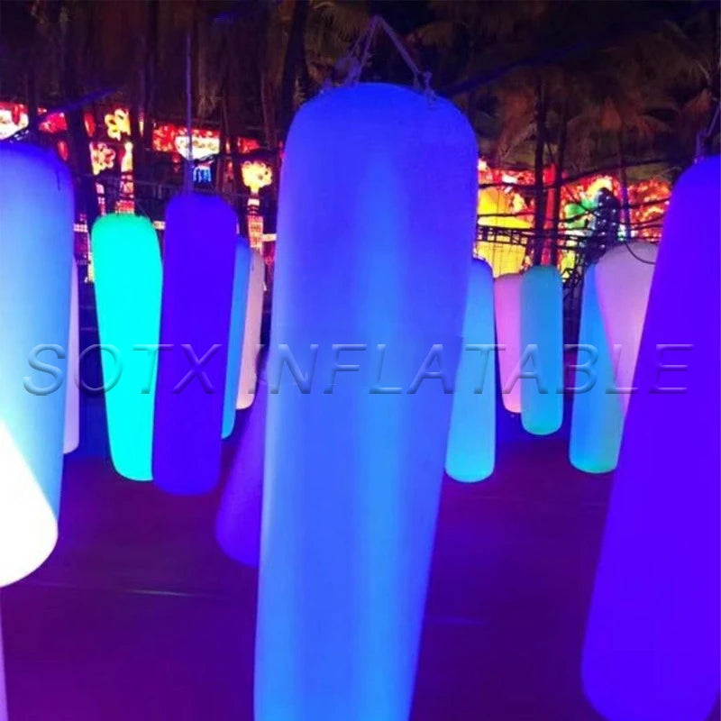 Toy for Advertising Party 1pc 5ft Inflatable Lighting Pillar Column PVC Tapping Touch Tube Pat To Change Color Interactive