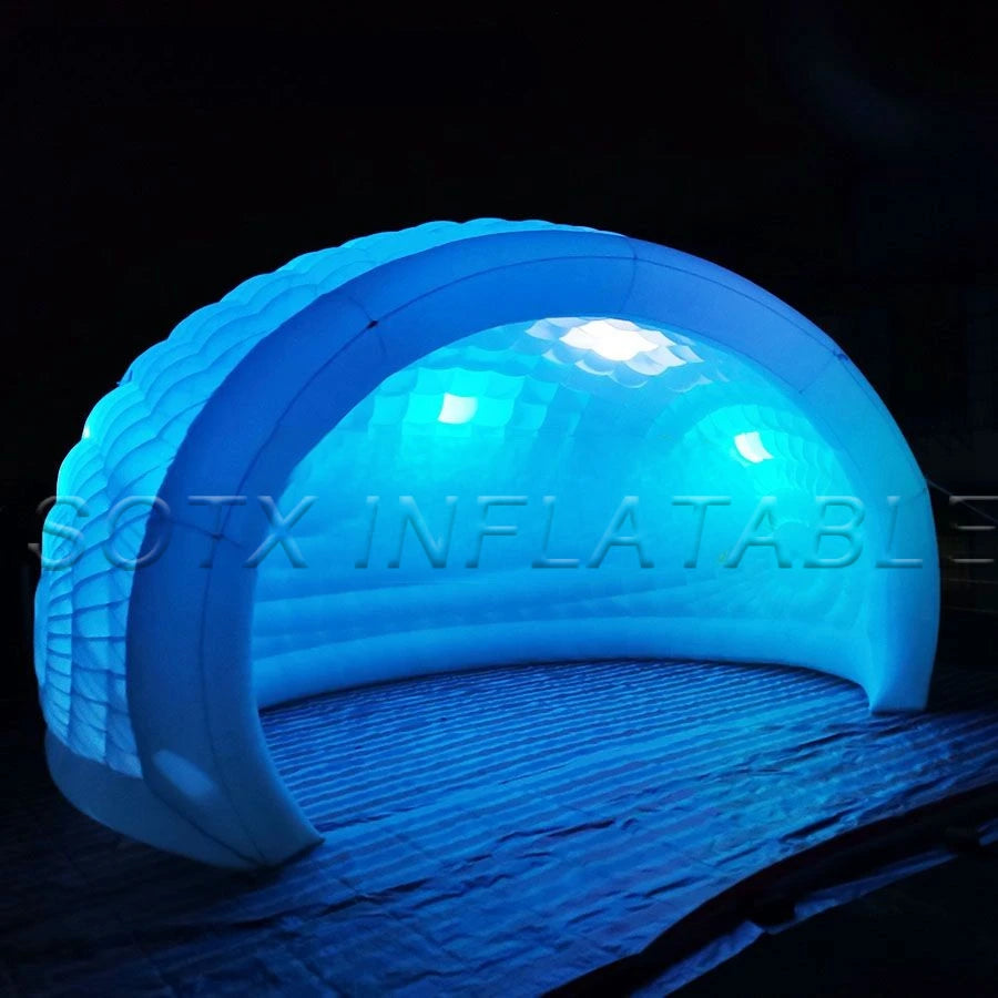 Home Garden Fashionable Romantic Portable Air Supported Luan Shaped Inflatable Bar Tent For Sweet Lovers Couple Party in
