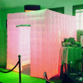 foldable curtains for sale Bright led lights inflatable photo booth cabinet,photo selfie print station autodyne cube with