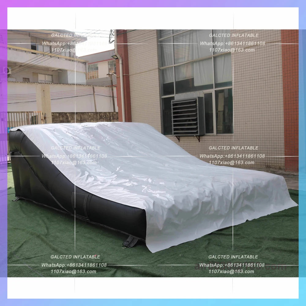Sloped Jump Air Bag Mat,Commerical Inflatable Mtb Landing Airbag, Mountain Bike Airbag Ramp Motocross Landing Bag For Bmx Landin