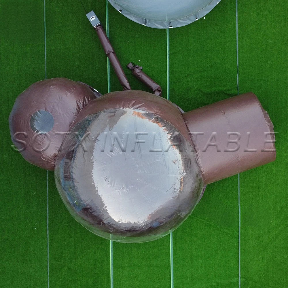 Transparent Hotel Glamping Big Clear Top Outdoor Inflatable Bubble Tent House Campaign Dome With Bedroom And Toilet For Camping