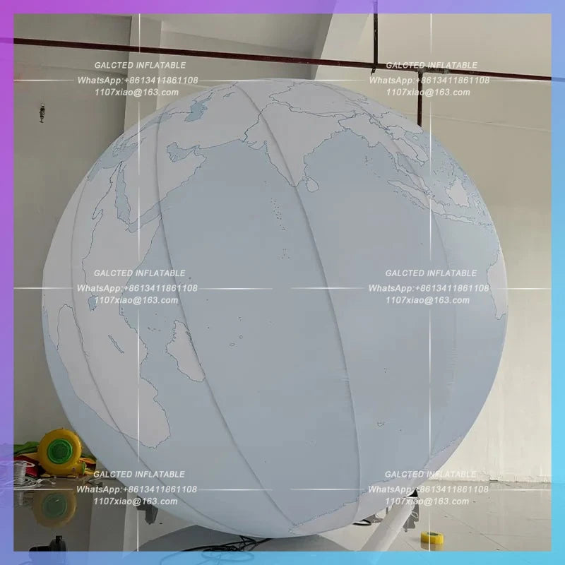 DIY Interactive teaching props school Inflatable map the Earth model can be doodled science museum lighting custom display