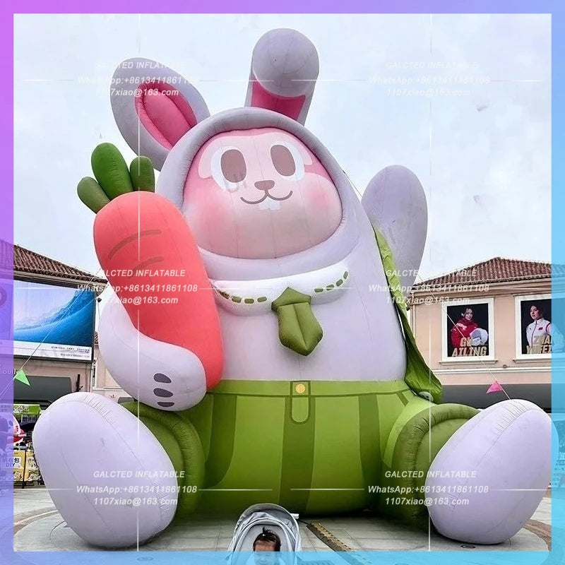 inflatable rabbit carrot big ear balloon Giant sitting down rabbit continue inflatable