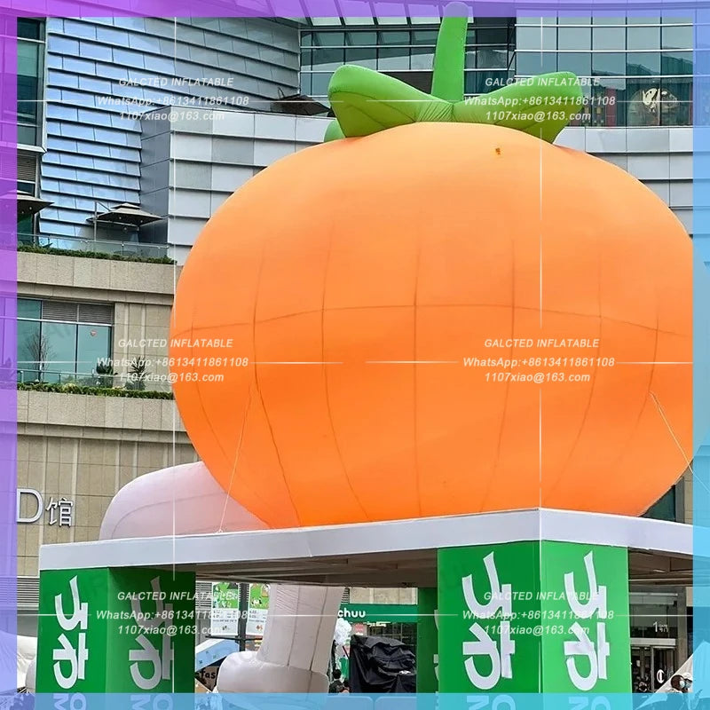 cartoon man summer music festival Customize inflatable persimmon cartoon fruit air model activity decoration fruit beverage adve
