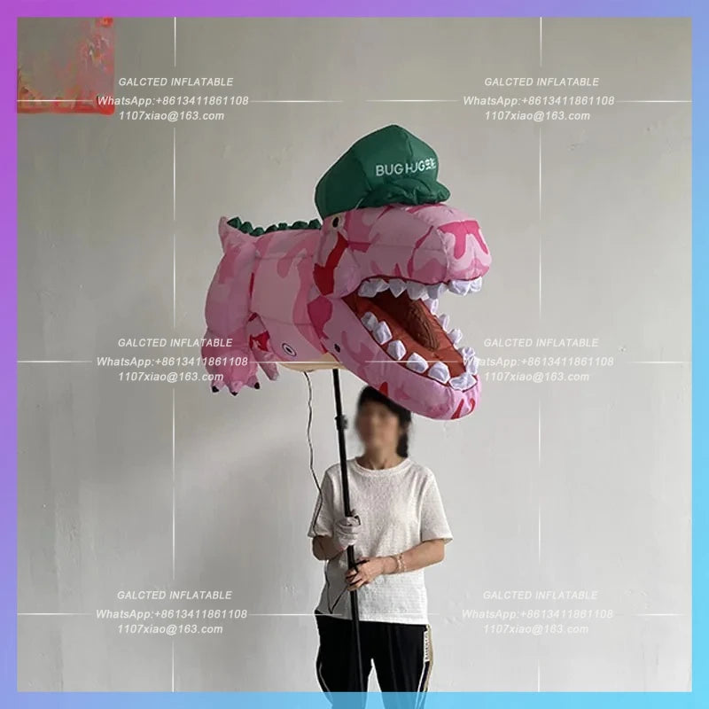 yellow duck wearing a hat Inflatable cartoon cute hand puppet air model little dinosaur custom IP parade interactive