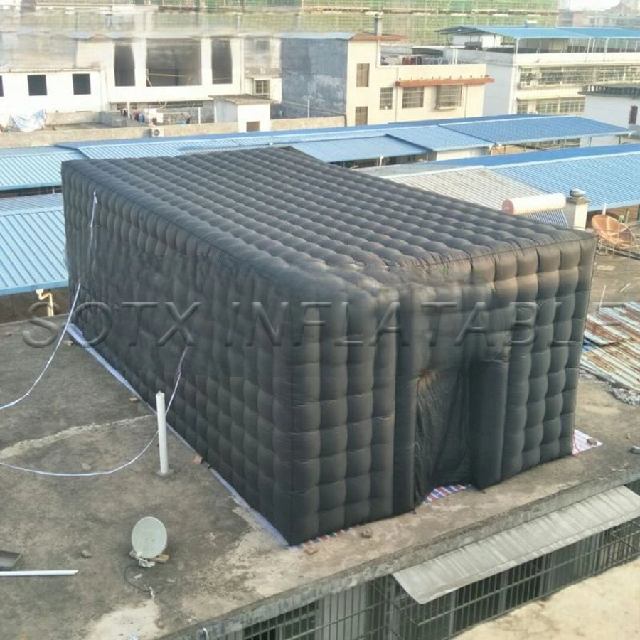 Screen For Outdoor Events 2023 Customized Giant Inflatable Black Cinema Tent Model Movie Tunnel Inflatable Marquee With