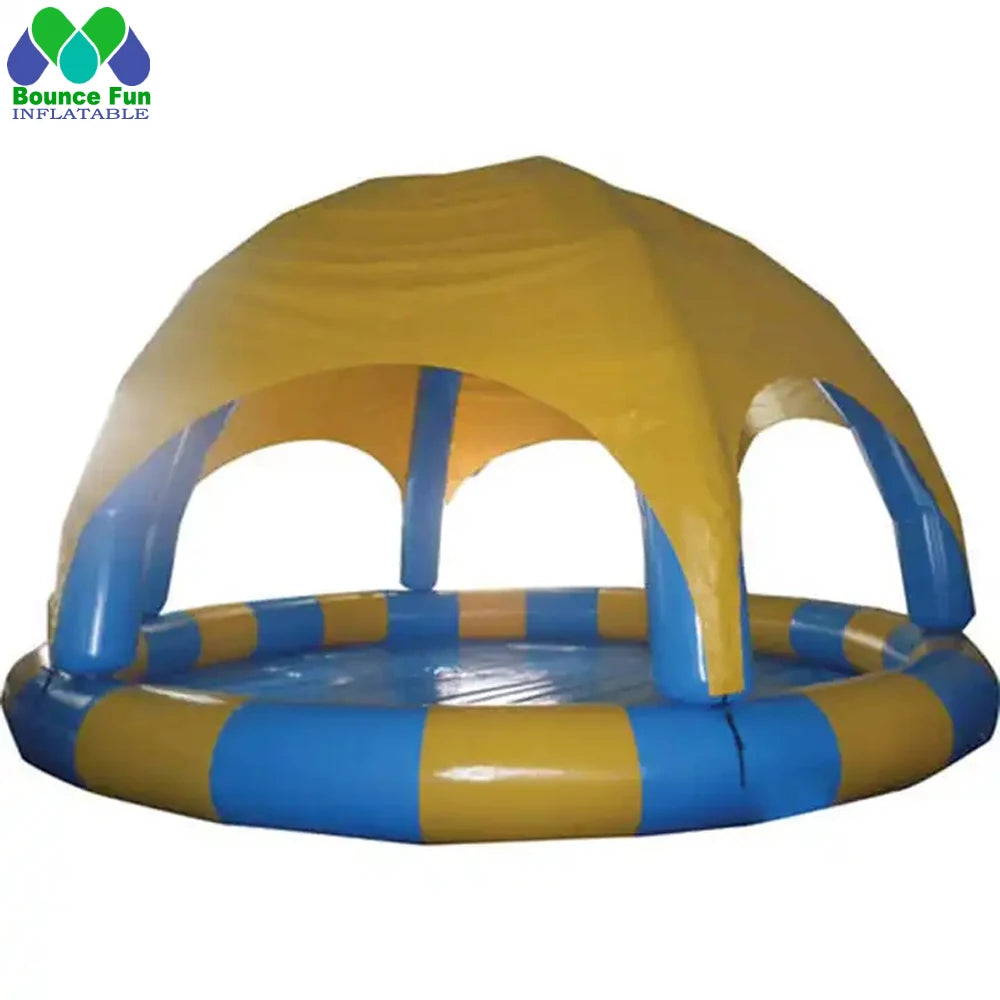 Kids Water Balls Game 2024 Indoor Outdoor Circular Inflatable Swimming Pool With Dome Tent Cover For