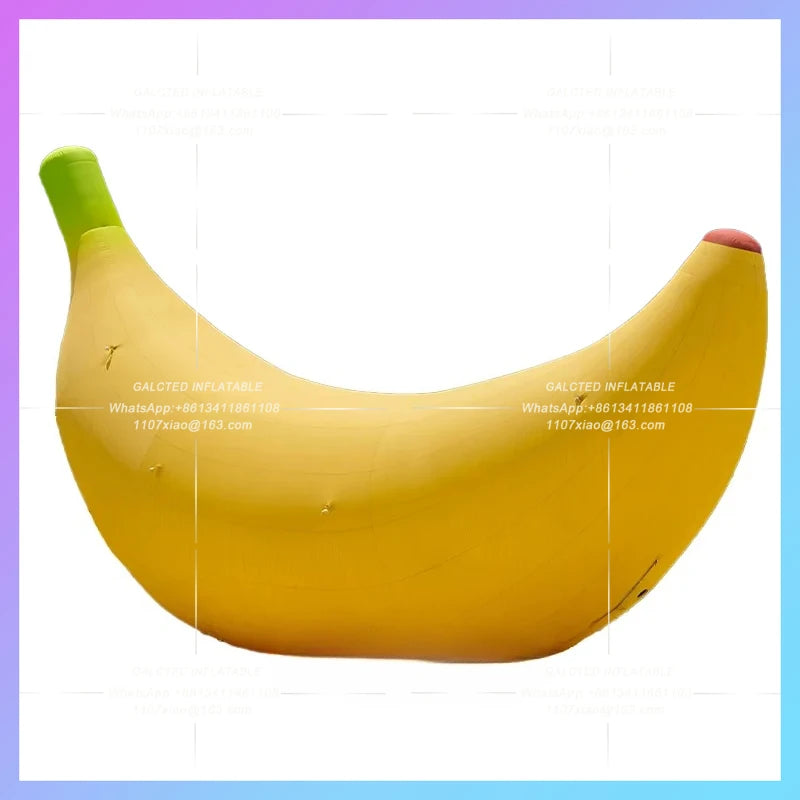 inflatable banana yellow realistic fruit Shopping mall decoration 3m huge summer fruit festival prop
