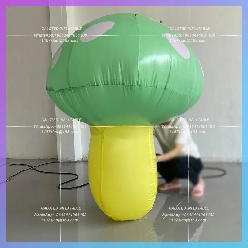 Natural Children's Day Inflatable Mushroom Model Interactive Park decorated outdoor shopping mall