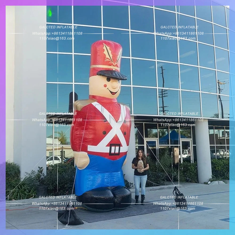 Inflatable Nutcracker Soldier Outside 20ft Christmas  Decorations With LED Lights For Yard Lawn Garden Holiday Party