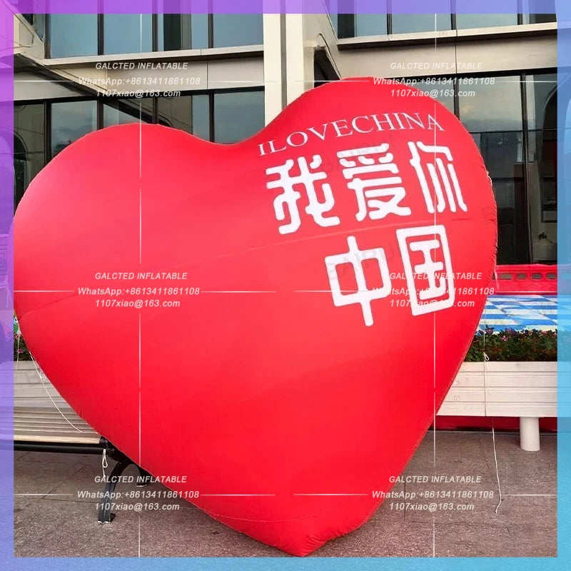China air modleFor Advertising Custom Inflatable Red Heart I Love Air Love Shape Balloon Decoration