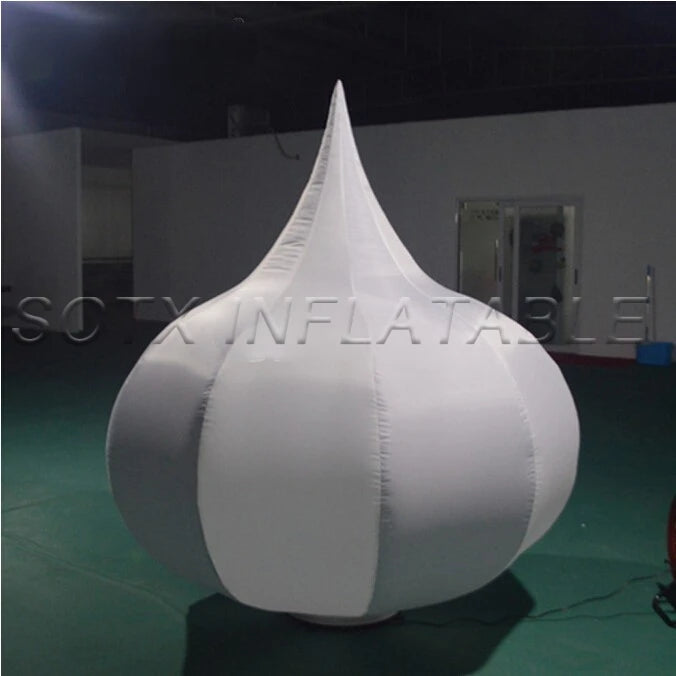 Festive Party Decoration 2m Outdoor Giant Inflatable Onion Shaped with LED Changing Lights for Advertising Promotion Event