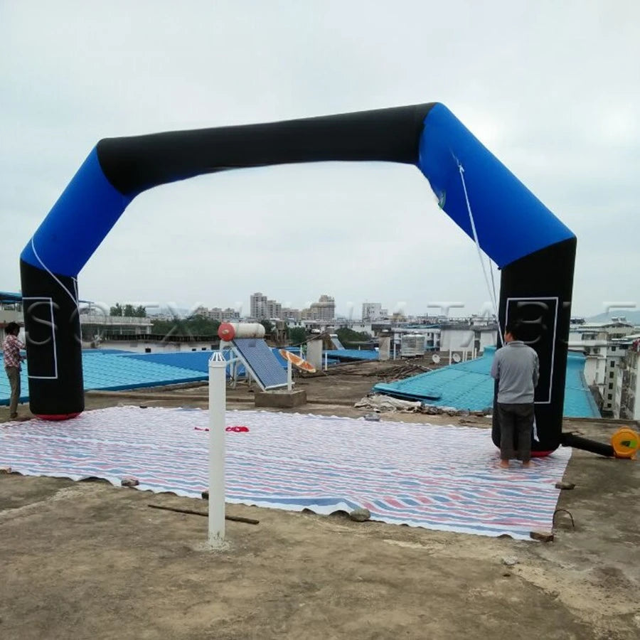 Outdoor Event 8m Wide Marathon Arch Inflatable Race Arches Start Finish Line Archway For