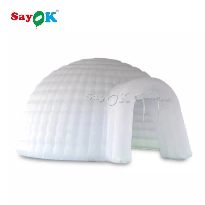 Wedding Show Exhibition 16.4ft Inflatable Igloo Dome Tent Dia.5M Commercial Inflatable Event Dome Tent for Club Party