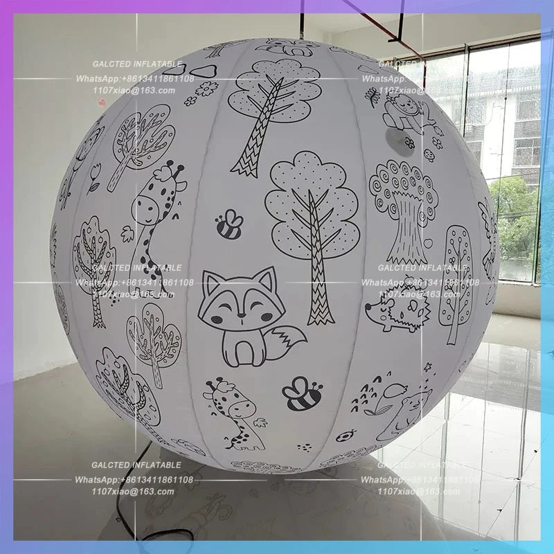 Children Creative Air Model Inflatable Doodle DIY Ball Interactive drainage card outdoor market atrium layout
