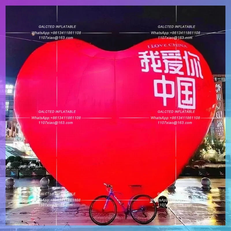 China air modleFor Advertising Custom Inflatable Red Heart I Love Air Love Shape Balloon Decoration