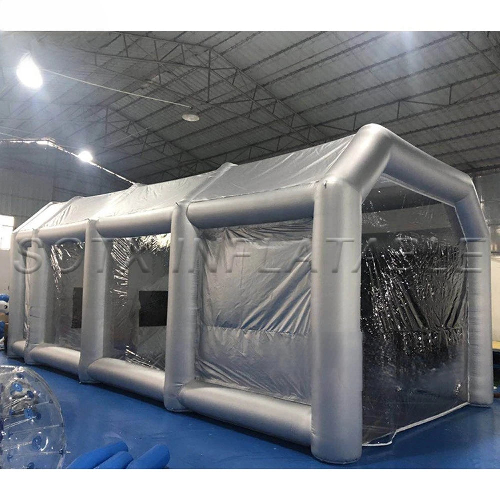 Cabin With 2 Blowers Multicolors Blow Up 26x13x10ft Inflatable Spray Paint Booth Tent For Car Truck Portable