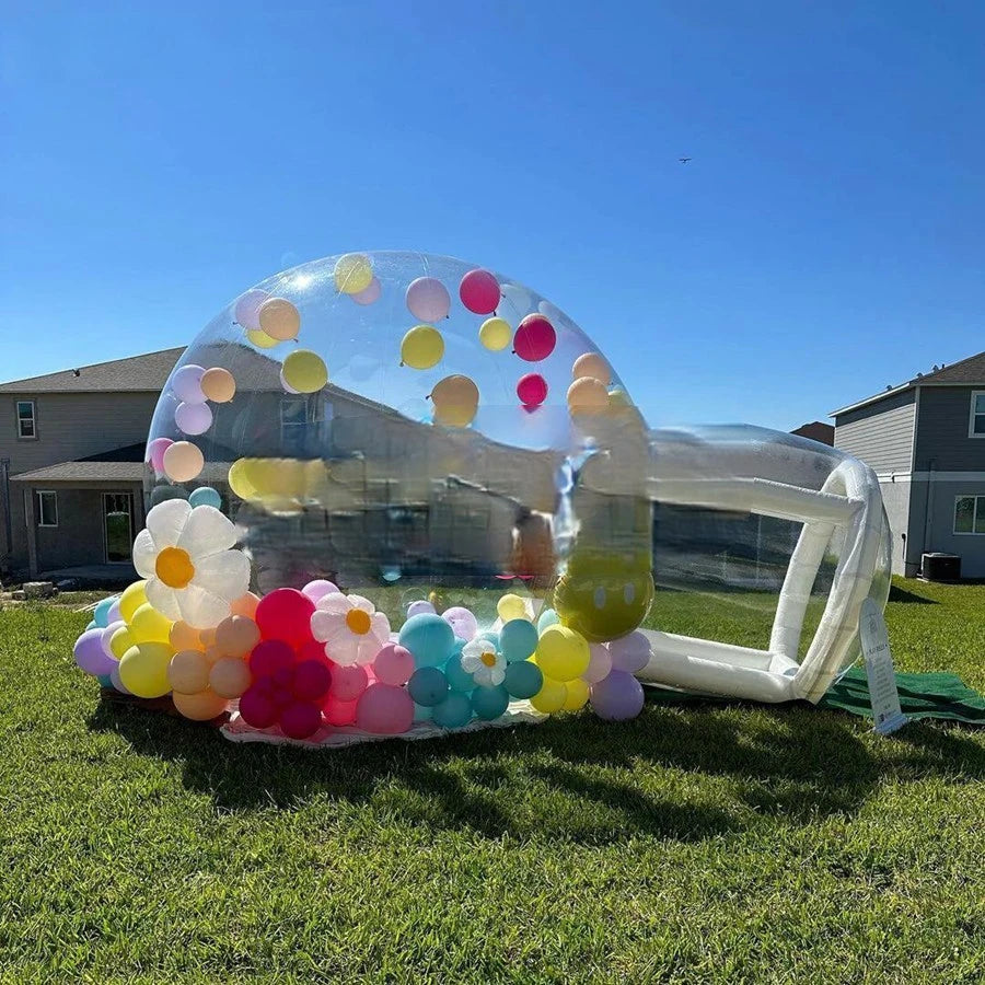 Outdoor Backyard Party Outdoor Inflatable Bubble Tent White Single Tunnel Clear Dome Tent with Blower for