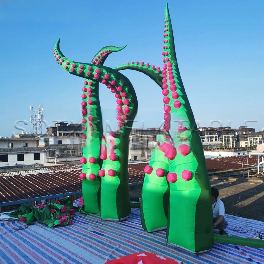 Music Festival Disco Prop Giant 6mH Inflatable Monster Octopus Tentacles Inflatable Tentacle Arms Legs for Party Decoration