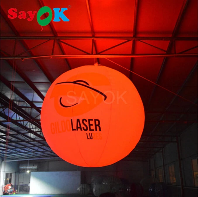 1.5m Inflatable LED Balloon Logo Customized Inflatable Hanging Ball for Concert Wedding Exhibition Events