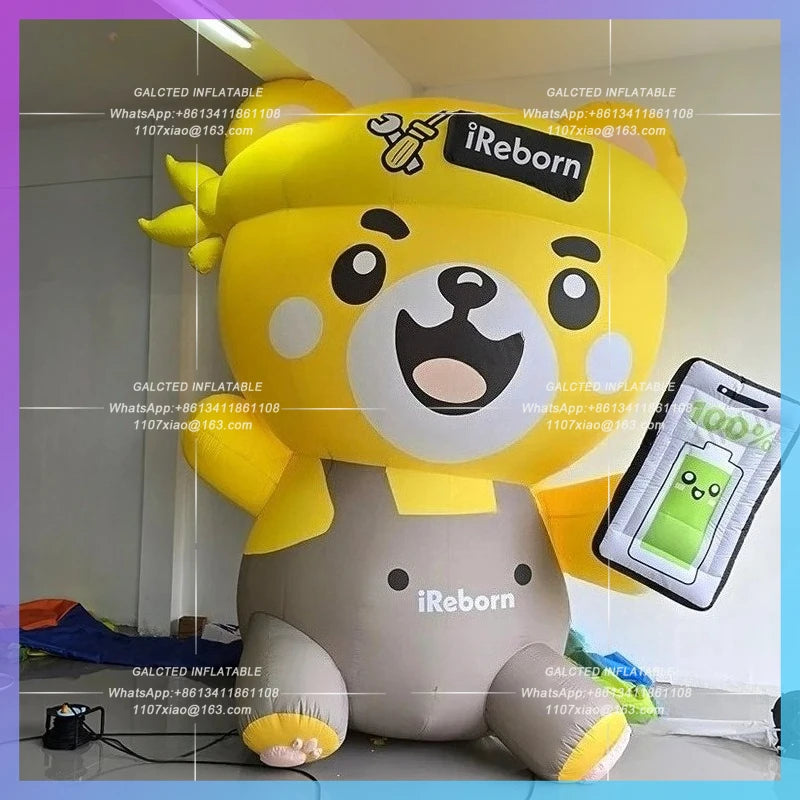 charge phone balloon bear Cartoon inflatable bear advertising