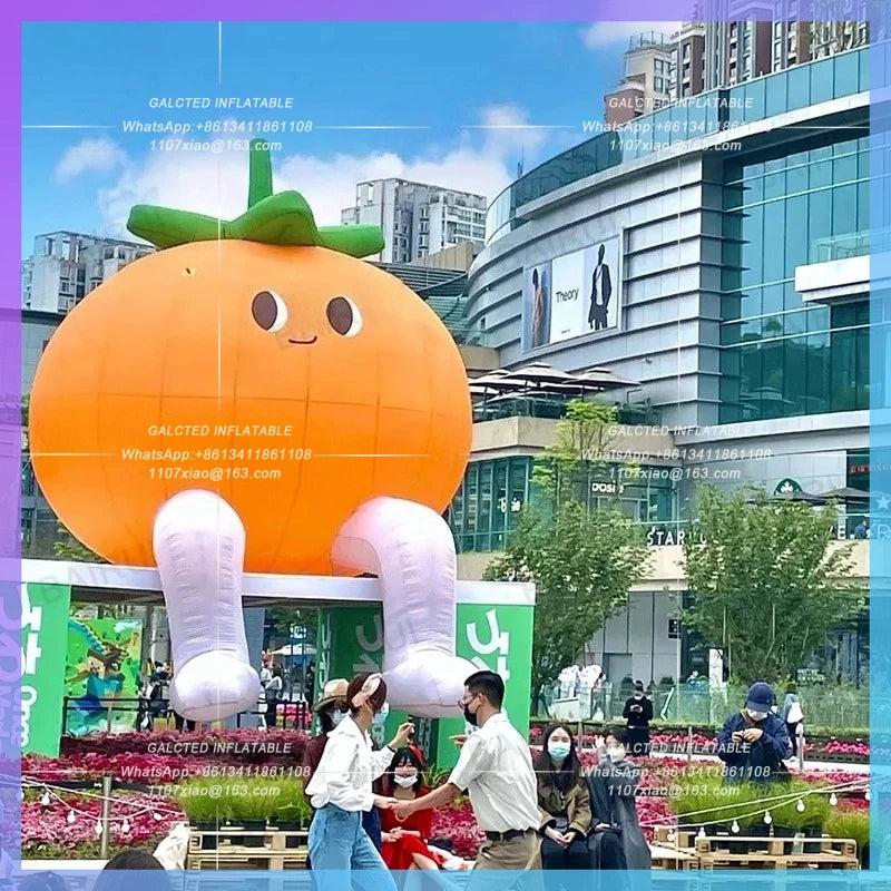 cartoon man summer music festival Customize inflatable persimmon cartoon fruit air model activity decoration fruit beverage adve