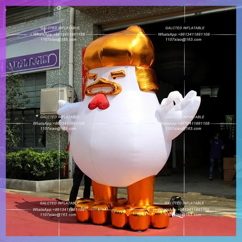 Inflatable Chicken 10 Feet  Customized Trump / 3 Meters Inflatables Advertising